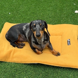 Tartan quilted dog travel mat ,dog roll mat ,crate mat,dachshund picnic mat,settle mat
