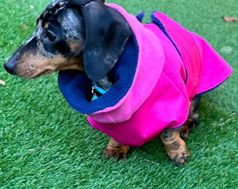 Waterproof Dachshund Coat: Fleece Lined, Mud Repellent