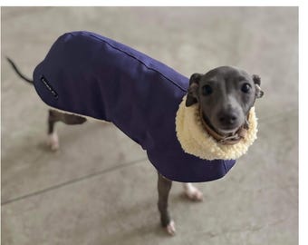 Waterproof Italian Greyhound Coat: Sherpa Fleece Lined Iggy Coat