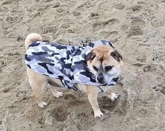 Dachshund Quilted Camouflage Dog Coat: Water-Resistant Fleece Lined