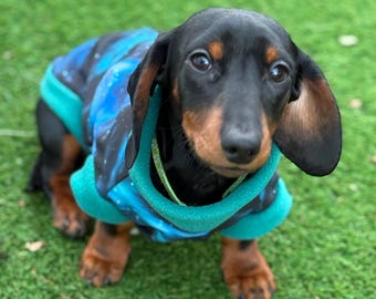 Dachshund Fleece Jumper: Zipped Softshell, Water Repellent