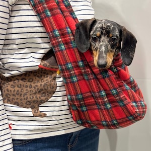 Dachshund sling carrier ,small dog sling  , pet sling , travel dog carrier , dog sling carrier, Pet carrier ,puppy sling carrier