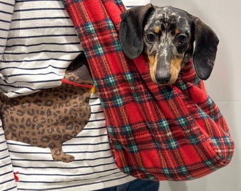 Dachshund sling carrier ,small dog sling  , pet sling , travel dog carrier , dog sling carrier, Pet carrier ,puppy sling carrier