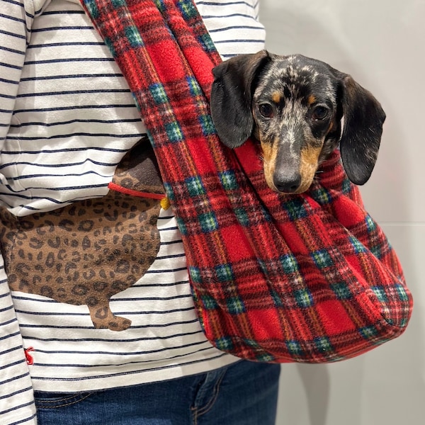 Dachshund sling carrier ,small dog sling  , pet sling , travel dog carrier , dog sling carrier, Pet carrier ,puppy sling carrier