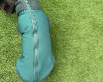 Waterproof Dachshund Softshell Dog Jacket: Fleece Lined, Mud Repellent