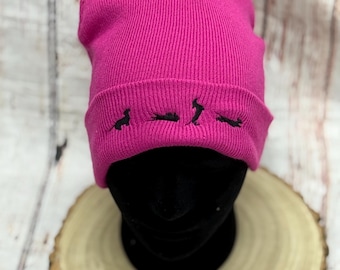 Embroidered Dachshund Beanie: Soft Acrylic Dog Lover Gift