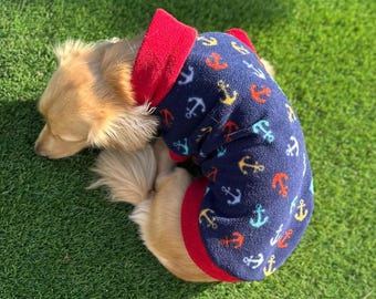 Personalized Dachshund Fleece Jumper: Water & Mud Repellent Dog Coat