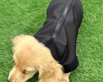 Waterproof Dachshund Softshell Dog Jacket: Fleece Lined, Mud Repellent