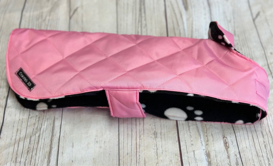 Quilted Light Pink Dog Coat Waterproof Dog Coat Shower Proof Etsy