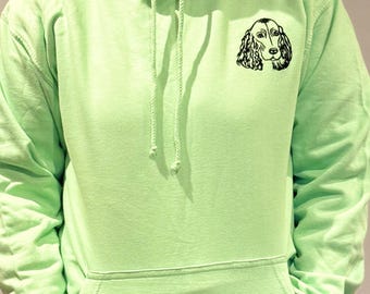 Embroidered Cocker Spaniel Hoodie: Personalized Dog Lover Gift