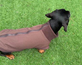 Waterproof Dachshund Softshell Dog Jacket: Fleece Lined, Mud Repellent