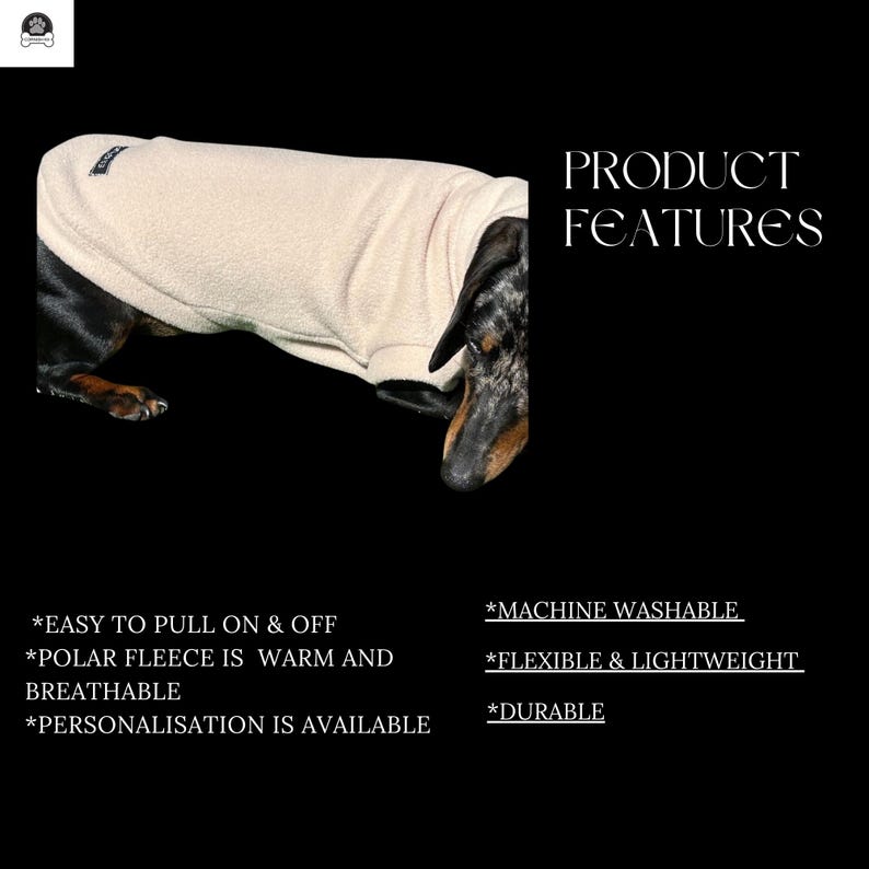 Maglione in pile leopardato per bassotto: tuta per cani idrorepellente immagine 8