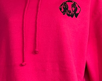 Embroidered Dachshund Hoodie: Personalized Dog Lover Gift
