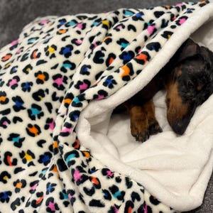 Fleece Dog Snuggle Sack: Padded Cuddle Bed