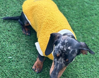 Boucle Dachshund Fleece Jumper: Cozy Thermal Small Dog Coat