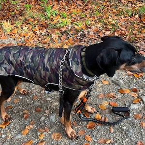Waterproof Quilted Dog Coat: Fleece Lined Winter Jacket
