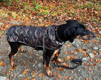 Waterproof Quilted Dog Coat: Fleece Lined Winter Jacket