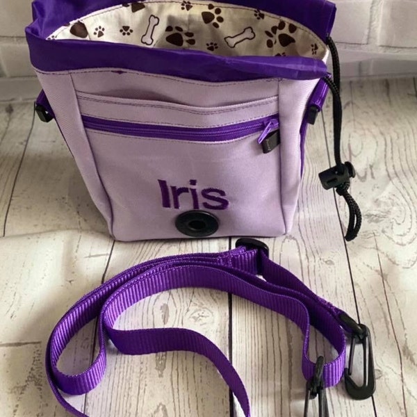 Sac à friandises pour chien, sac étanche à friandises pour chien, cadeau pour amoureux des animaux de compagnie, sac distributeur de caca pour chien, pochettes à passant de ceinture, sac de dressage pour chien, sac personnalisé