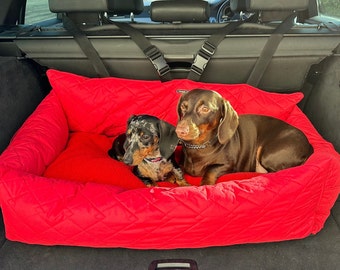 Waterproof Quilted Dog Car Seat: Sherpa Fleece Cushion, Adjustable Straps