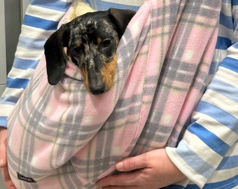 Polar Fleece Dog Sling Carrier: Small Dog & Puppy Travel Bag