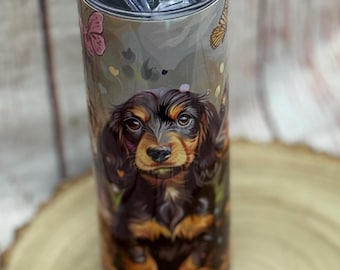 Dachshund 20oz Skinny Tumbler: Dog Breed Water Bottle