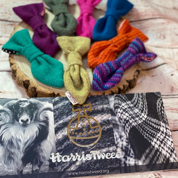 Harris Tweed dog tie , tweed ties   ,ready to ship ,gift for pet lover,pet accessories