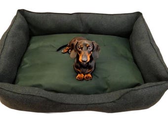 Harris tweed dog bed , puppy gift ,dog  bed ,new pet gift ,puppy set ,puppy bed