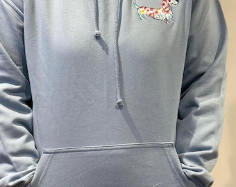 Embroidered Dachshund Hoodie: Personalized Dog Lover Gift