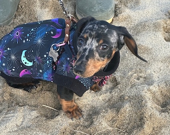 Dachshund Softshell Dog Jacket: Water & Mud Repellent Fleece Jumper