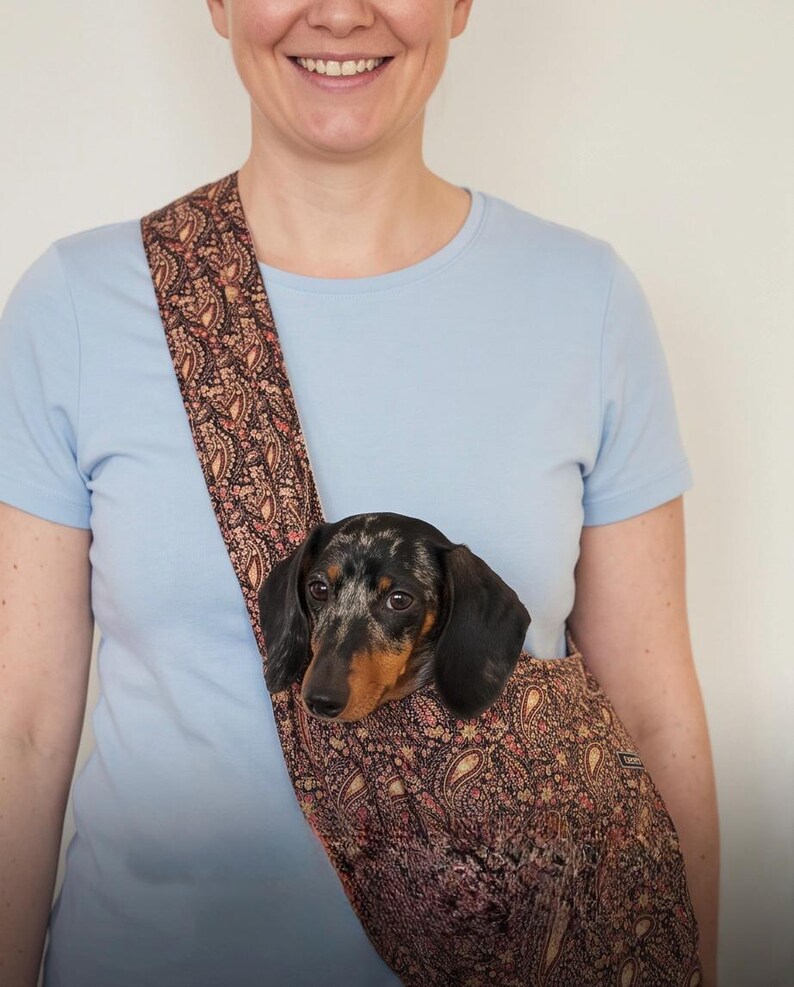 Lichtgewicht ademende katoenen popeline hondenriem, duurzame stof voor een comfortabele draagdoek, de hele dag door afbeelding 2