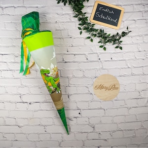 Schultüte Dinosaurier - Schultüte Junge - Schultüte mit Namen - Schultüte Dino Schultüte - Zuckertüte Dino - 70cm - MaryLou Sewing for you