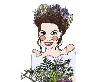 Digital bridal illustration