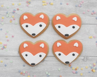 Fox cookies, woodland party favours