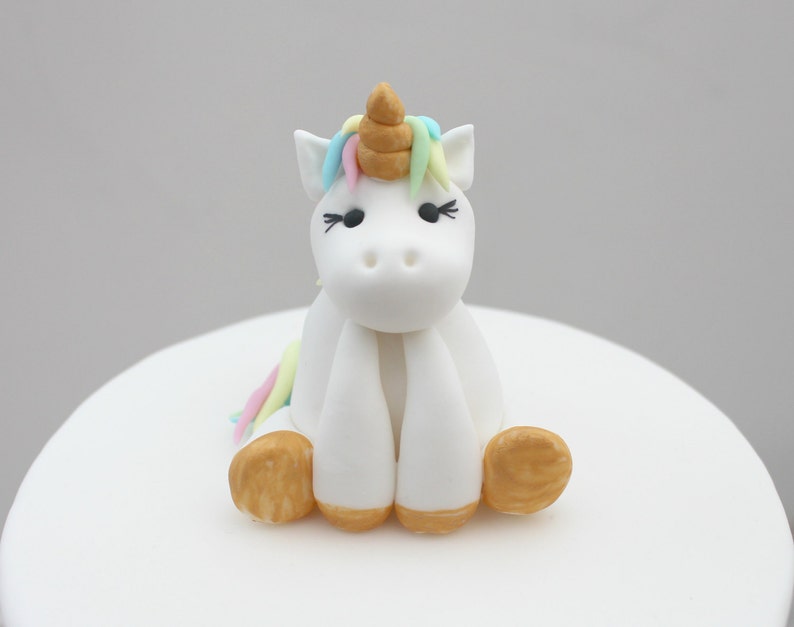 Unicorn Cake Topper Birthday Edible Unicorn Model Etsy