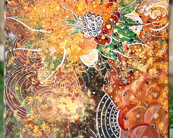 Sound-14x11 original acrylic and oil on canvas
