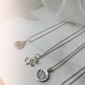 Om symbol pendant - sterling silver | aum jewelry | spiritual gift | mothers day gift | yoga lover gift | yoga jewelry | best friend gift