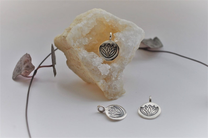Sterling Silver *handmade with love* yoga jewellery Lotus pendant