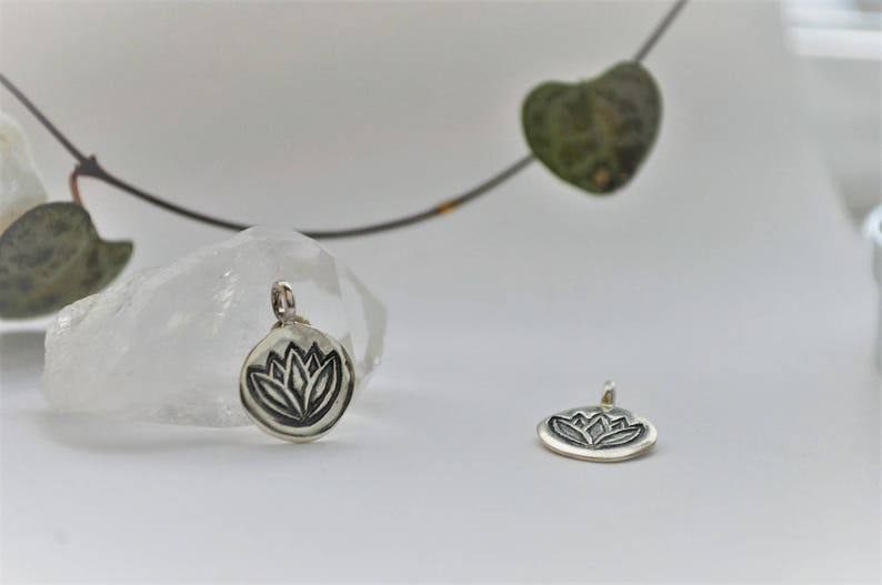 Sterling Silver *handmade with love* yoga jewellery Lotus pendant