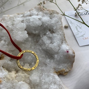 Om Namah Shivaya Mantra Necklace Sanskrit Reversible | Shiva | meditation jewelry | spiritual gift | mantra jewellery | strength