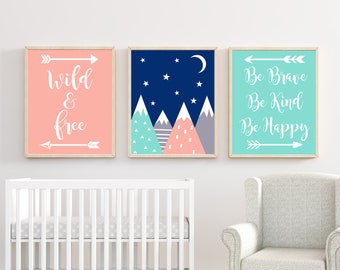 navy nursery wall decor