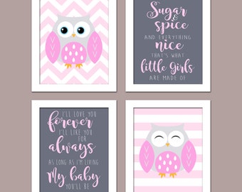 Blue Owl Nursery Wall Art Boys Nursery Decor Owl Nursery Etsy