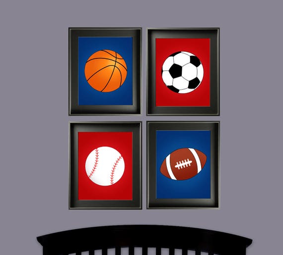 Baby Boys Sports Nursery Wall Art Sports Bedroom Art Sports Decor Boys Bedroom Prints Boy Nursery Wall Art Baseball Football