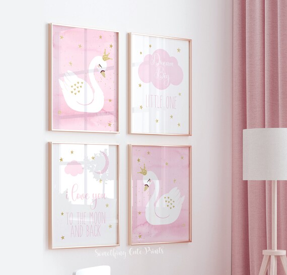 Swan baby cheap nursery decor
