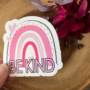 Autocollants arc-en-ciel, autocollant arc-en-ciel Be Kind, décor arc-en-ciel, autocollants de scrapbooking, autocollant arc-en-ciel rose, autocollants mignons pour le scrapbooking