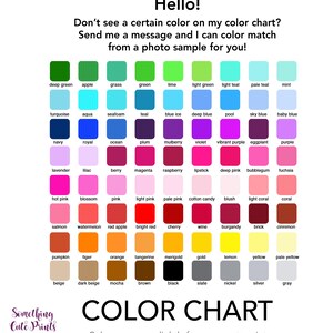 Peut inclure: Nuancier de couleurs avec 64 &eacute;chantillons de couleurs, chacun &eacute;tiquet&eacute; avec un nom de couleur. Le nuancier comprend des couleurs comme le vert fonc&eacute;, le turquoise, le marine, la lavande, le rose vif, le saumon, la citrouille, le beige, et bien d'autres.