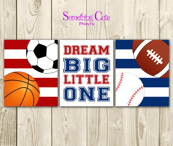Baby Sports Nursery Wall Decor Boys Sports Decor Sports Etsy