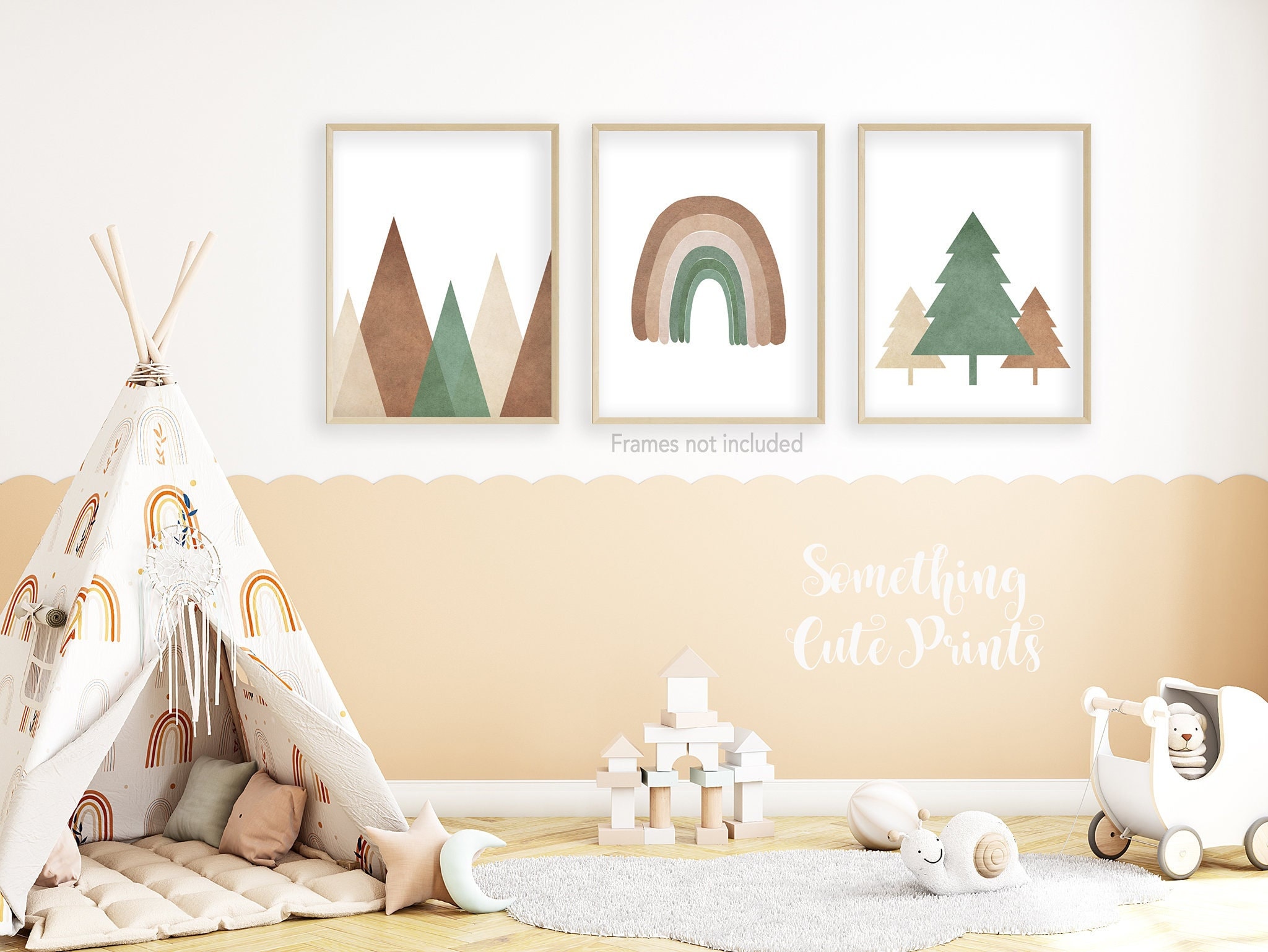Boho Nursery Decor Nursery Wall Art Rainbow Nursery Boho - Etsy