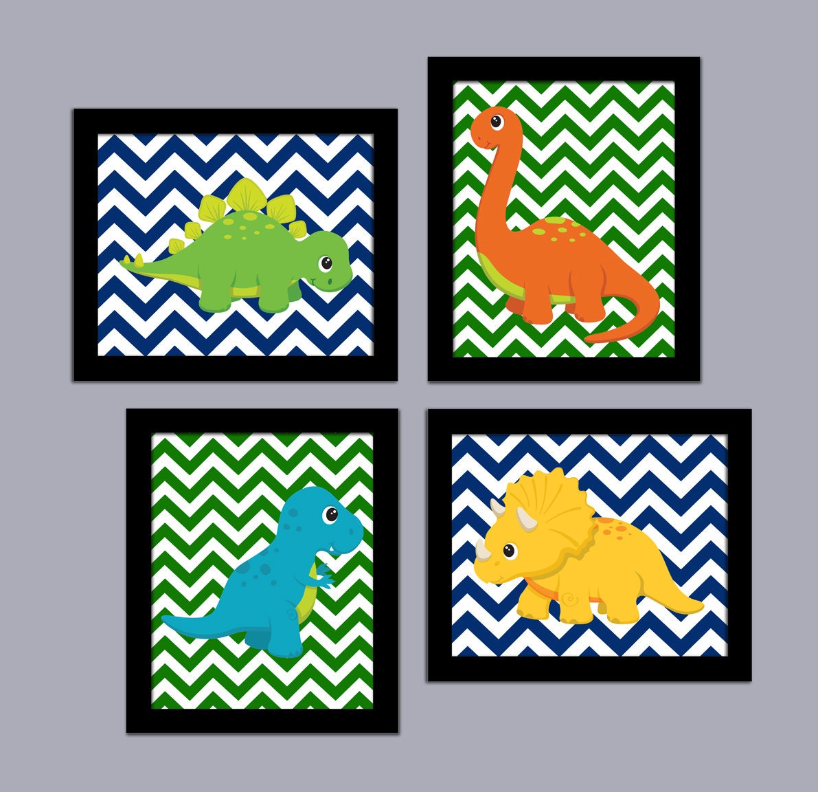 DINOSAUR Nursery Wall Art Dinosaur Nursery Decor Dinosaur Etsy