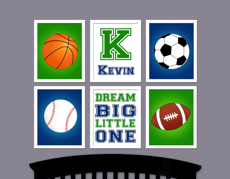 Sports Bedroom Wall Art Baby Nursery Wall Art Boys Bedroom | Etsy