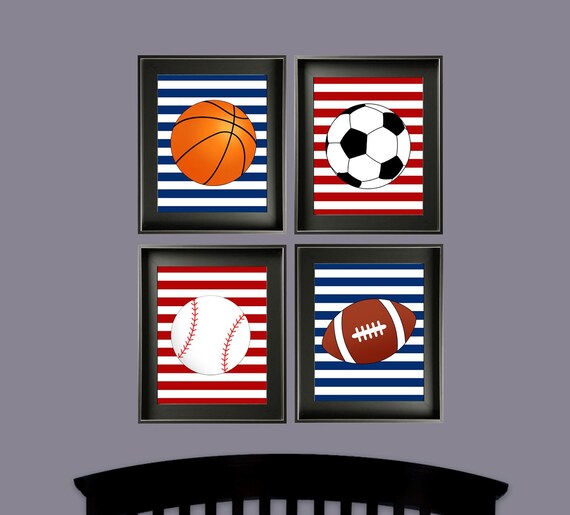 Sports Nursery Wall Art Basketball Art Soccer Bedroom Art Boy Sports Wall Prints Sports Bedroom Boys Room Prints Baby Room Art